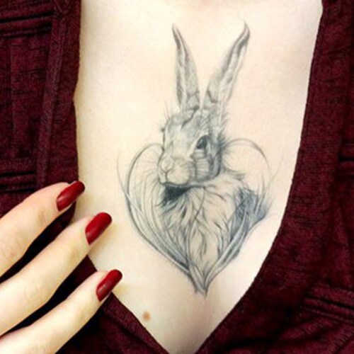 Bunny Temporary Tattoo Etsy