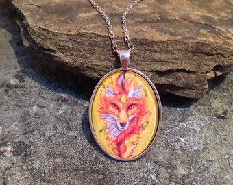 Fox Necklace - Fox Jewelry - Doe Charm - Fox Necklace - Fox Pendant - Fox Magic