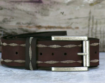 Boho Leather Belt Handmade