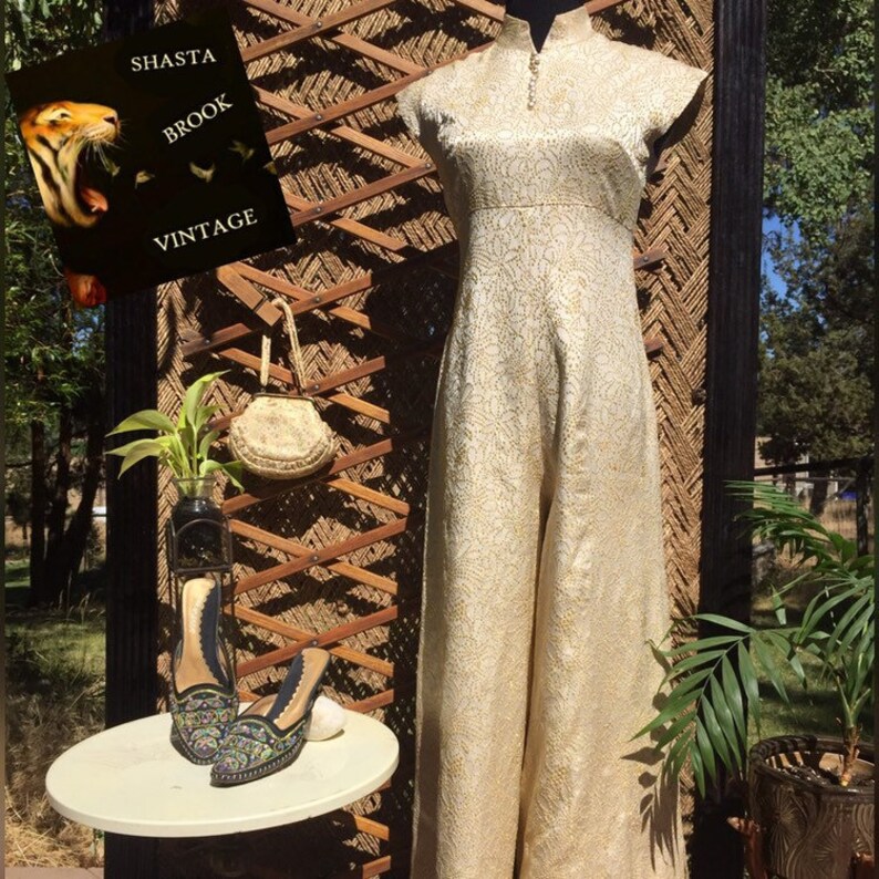 champagne gold jumpsuit
