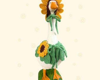 Sunflower Porch Goose Clothes Crochet Pattern PDF