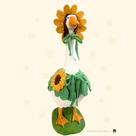 Sunflower Porch Goose Clothes Crochet Pattern PDF