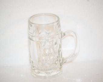 Mini Beer Mug SHOT GLASS  referred to a Haufbrau glass for Oktoberfest Dimpled  weighted base