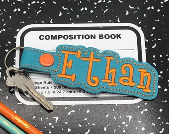 Kids Keychain, Personalized Keychain, Personalized Bag Tag, Kids Bag Tag, Custom Name Bag Tag, Sports Bag Tag, Custom Name Keychain