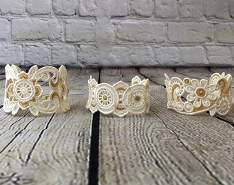 Wedding Lace Bracelet, Lace Cuff Bracelet, Bridal Lace Bracelet, Wedding Rehearsal, Bridal Shower Gift, Bride to Be, Victorian Wedding
