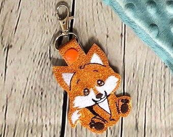 Flower Child Fox Keychains