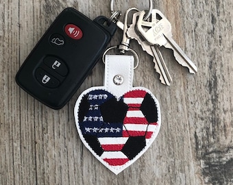 USA Soccer, USA Keychain, Soccer Keychain, Usa Womens Soccer, Mens Soccer, USA Flag Keychain, Soccer Usa, Soccer Accessories