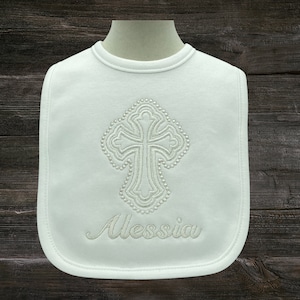 Baptism Bib, Personalized Baptism Gift, Personalized Baptism Bib, Religious Baby Gift, Christening Bib, Baptism Keepsake