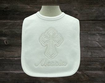 Baptism Bib, Personalized Baptism Gift, Personalized Baptism Bib, Religious Baby Gift, Christening Bib, Baptism Keepsake