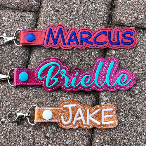 Backpack Tag Personalized Keychain for Kids Custom Name Tag Etsy