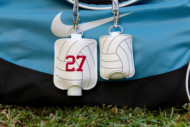Volleyball Bag Tag Sanitizer Holder Volleyball Accessories Etsy