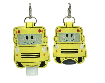 Bus Driver Gift, School Bus Driver Gift, Bus Driver Personalized Gift, Personalized Hand Sanitizer Holder, School Bus Keychain, Bus Keyfob