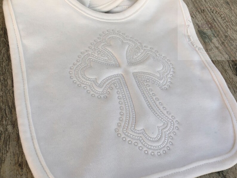 Baby Baptism Bib Baptism Bib Christening Bib Christening Etsy