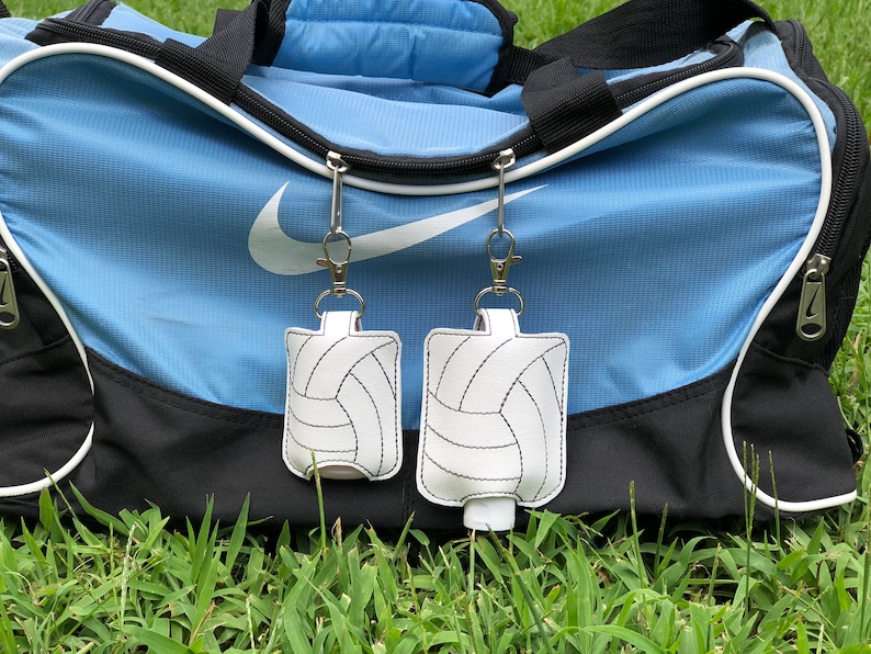 Volleyball Bag Tag Sanitizer Holder Volleyball Accessories Etsy