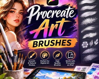 Procreate Art Brushes Bundle, Premium Painting Brush Set, iPad Drawing & Illustration Tools, Instant Access And Procreate Brush Pack