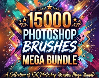 15000 Photoshop Brushes Mega Bundle, Ultimate PS Brush Collection,  Painting, Texture, Smoke, Hair, Grunge and Effects Brushes