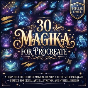 30+ Magika Brushes for Procreate, Magic Effects Brush Set, Fantasy Spell Brushes, Mystic Art Toolkit And Instant Access
