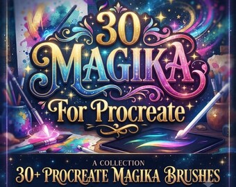 30+ Magika Brushes for Procreate, Magic Effects Brush Set, Fantasy Spell Brushes, Mystic Art Toolkit And Instant Access
