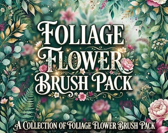 Foliage Flower Procreate Brush Pack, Floral & Leaf Brushes for iPad, Botanical Drawing Brushes, Instant Access, Art or Illustration Toolkit