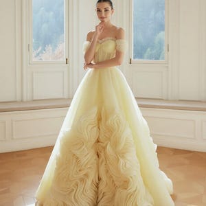 Yellow Prom Dress Ball Gown - Etsy