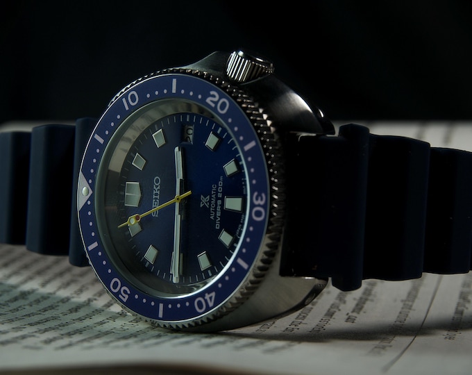 Blue Captain Willard Style Seiko Diver | Automatic 7S26 Movement | Men’s Blue Turtle Case Watch | Retro Divers Timepiece | Luxury Sport Gift