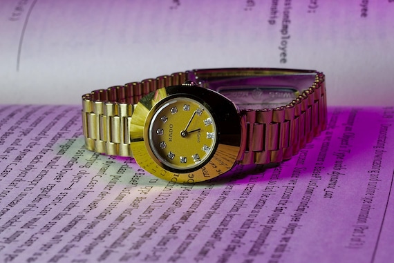 Vintage Rado Diastar Automatic Watch | Rare Zircon Gemstone Dial | Luxury Swiss Mechanical Timepiece  Retro Silver Tone Watch | Gift for Him