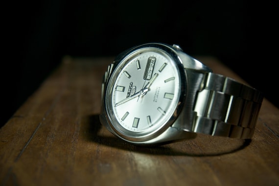 Seiko 5 Silver Dial Vintage Style Old Money Automatic Watch | Classic Japanese Dress Watch | Quiet Luxury Mens Gift | Seiko 5 Collector