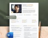 Marketing Resume, ATS Friendly Resume, Digital Marketing Resume, Resume Template Word, Creative Resume, Corporate Resume, Instant Download