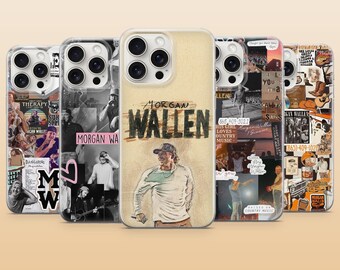 Morgan Wallen telefoonhoesje countrymuziek hoes voor iPhone 17Pro, 17e, 16, 15, 14, 13, 12, 11, Samsung S26, S25, S24, A56, A16, Pixel 10a, 9Pro