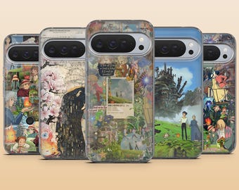 Howls Moving Castle Phone Case Calcifer Magic Cover for Google Pixel 10, 10Pro, 9Pro, 9A, 9, 8A, 7, 6A, Samsung S26, S25, A17, A56 iPhone 17