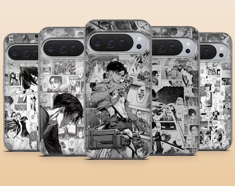 Levi Ackerman Phone Case Titan Slayer Dark Cover for Google Pixel 10, 10Pro, 9Pro, 9A, 9, 8A, 7, 6A, Samsung S26, S25, A17, A56, iPhone 17e