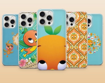 Orange Bird telefoonhoesje Disney Florida Park Cover voor iPhone 17Pro, 17e, 16, 15, 14, 13, 12, 11, Samsung S26, S25, S24, A56, A16, Pixel 10 9A