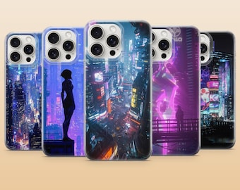 Cyberpunk 2077 telefoonhoesje neon futuristisch gamecover voor iPhone 17Pro, 17e, 16, 15, 14, 13, 12, 11, Samsung S26, S25, S24 A56, A16 Pixel 10a