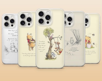 Winnie Pooh Quote Phone Case Bear Disney Cover voor iPhone 17Pro, 17e, 16, 15, 14, 13, 12, 11, Samsung S26, S25, S24, A56, A16, Pixel 10 9Pro