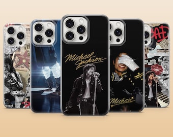 Michael Jackson Phone Case King of Pop Music Cover for iPhone 17Pro, 17e, 16, 15, 14, 13, 12, 11, Samsung S26 S25 S24 A56 A16 Pixel 10a 9Pro