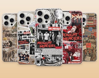 One Direction-telefoonhoesje Boy Band-muziekcover voor iPhone 17Pro, 17e, 16, 15, 14, 13, 12, 11, Samsung S26, S25, S24, A56, A16, Pixel 10, 9Pro