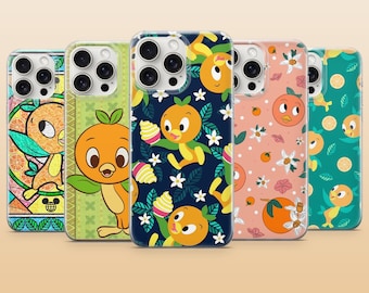 Orange Bird telefoonhoesje Disney Retro schattig hoes voor iPhone 17Pro, 17e, 16, 15, 14, 13, 12, 11, Samsung S26, S25, S24, A56, A16 Pixel 10a 9Pro