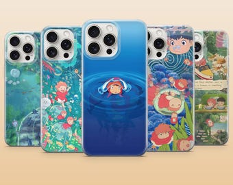 Ponyo-telefoonhoes Studio Ghibli Ocean Cover voor iPhone 17Pro, 17e, 16, 15, 14, 13, 12, 11, Samsung S26, S25, S24, A56, A16, Pixel 10a, 9Pro