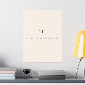 111 Angel Number Print | Minimalist Spiritual Wall Art | Manifestation Poster | New Beginnings | Boho Celestial Decor afbeelding 5