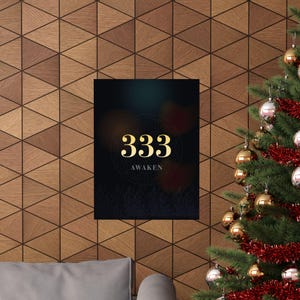 333 Angel Number Print | Minimalist Spiritual Wall Art | Manifestation Poster | Ascended Masters | Boho Celestial Decor image 3