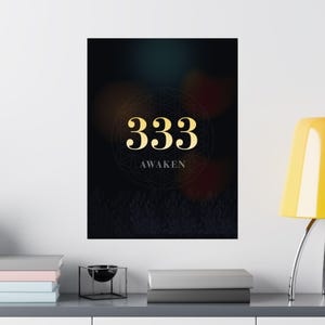 333 Angel Number Print | Minimalist Spiritual Wall Art | Manifestation Poster | Ascended Masters | Boho Celestial Decor image 7