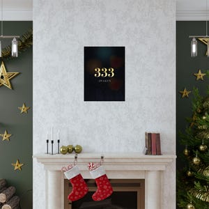 333 Angel Number Print | Minimalist Spiritual Wall Art | Manifestation Poster | Ascended Masters | Boho Celestial Decor image 6