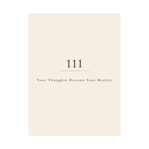 111 Angel Number Print | Minimalist Spiritual Wall Art | Manifestation Poster | New Beginnings | Boho Celestial Decor afbeelding 2