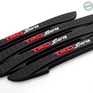 TRD Style Car Door Edge Guards | Carbon Fiber Anti-Collision Bumper Protectors