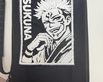 Sukuna Embroidered Patch | Jujutsu Kaisen Manga Style Iron-On Badge