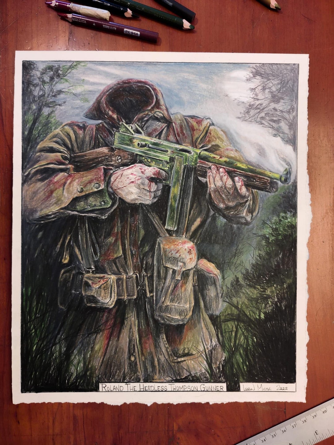 Roland the Headless Thompson Gunner (20x24”) - Etsy