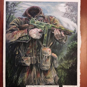 Roland the Headless Thompson Gunner (20x24”)