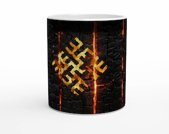 Fire Cross Power 11oz Ceramic Mug – Heat Reveal Design