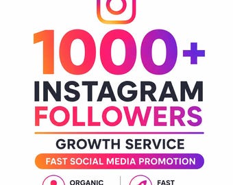 1000 Instagram Followers Growth Service | Social Media Promotion | Organic Followers | Fast Delivery
