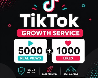 TikTok Growth Service | 5000 Real Views and 1000 Likes | Social Media Promotion | Fast Delivery